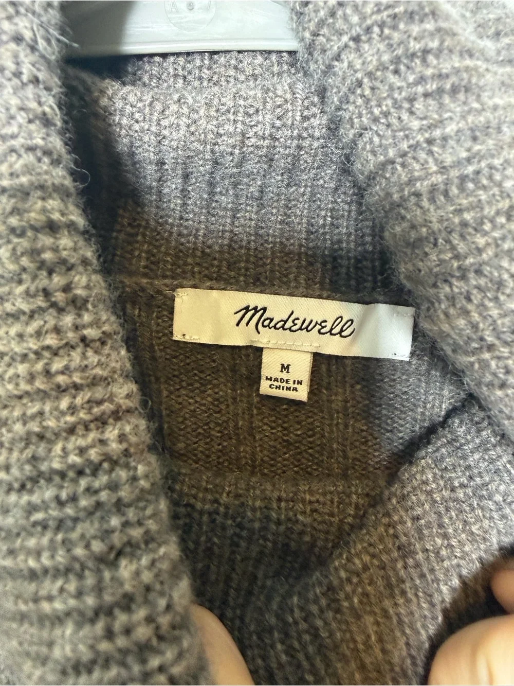 Madewell Hickory Wool Blend Turtleneck Sweater Size Medium - Picture 4 of 11